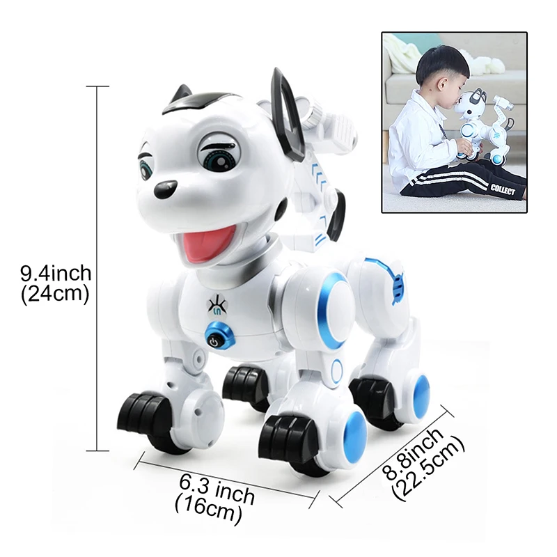 RACPNEL Remote Control Robot Dog Toy RC Interactive Intelligent Walking Dancing 