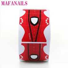 Profesyonel Stiletto kırmızı balık tırnak formları Stiletto ve Nuove Forme akrilik eğrisi UV jel Nail Art kılavuzu formu kendinden yapışkanlı etiket
