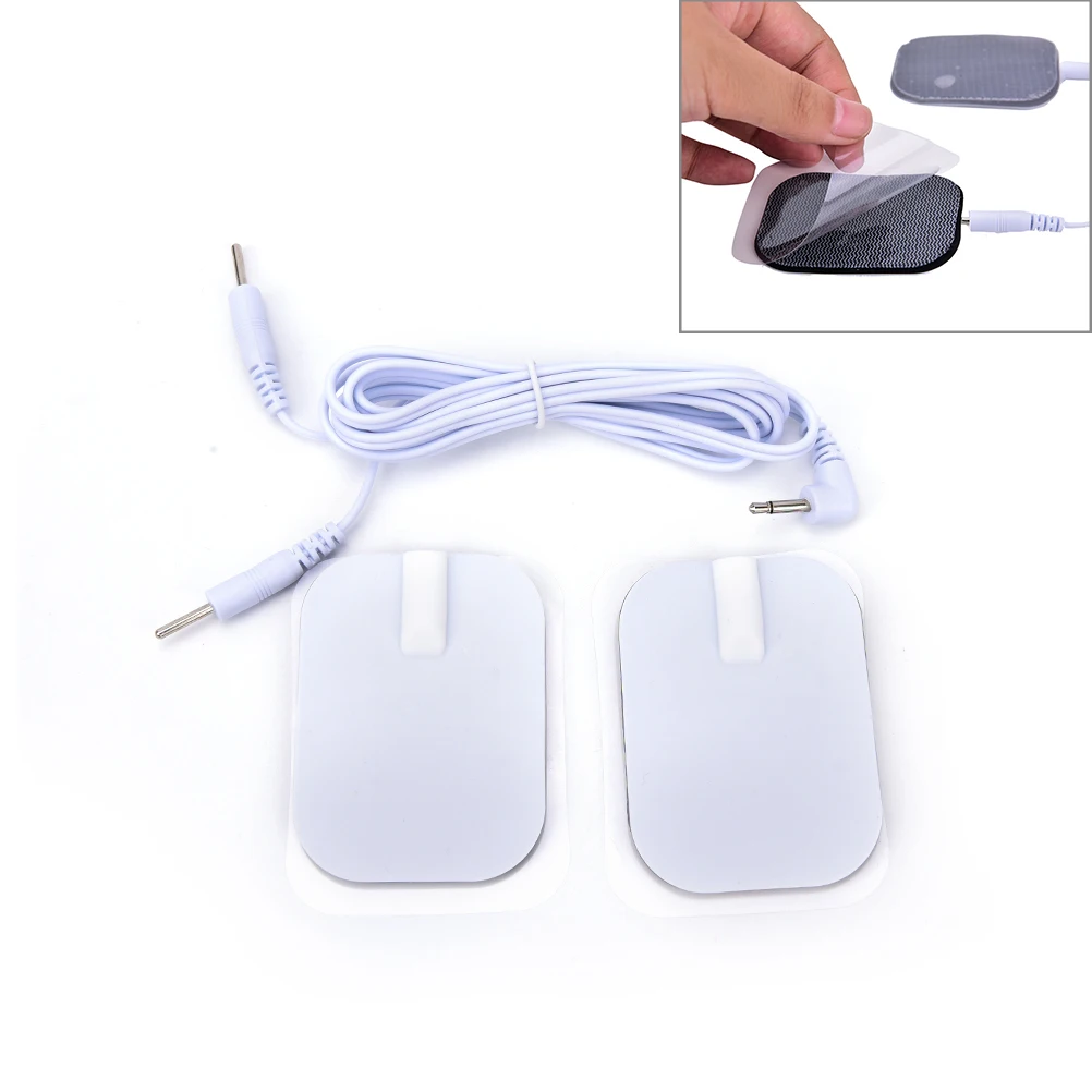 

1Pc Electrode Lead Wires Cable for Tens Massager 2.5mm Connection with 2 Pcs Patches Machine Massager Hot Sale