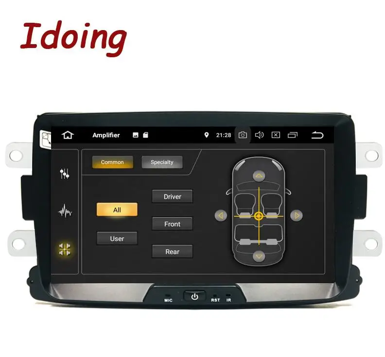 Idoing 8"Car Multimedia player Android 9 For Dacia/Sandero/Duster/Renault/Captur/Lada/Xray2/Logan2 DSP IPS 1280*720 NO 2 din DVD - Цвет: Standard