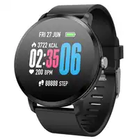 V11 Smart Watch Heart Rate Blood Pressure Vibration Weather Forecast Men Women Tempered Glass Activity Bracelet for Android iOS