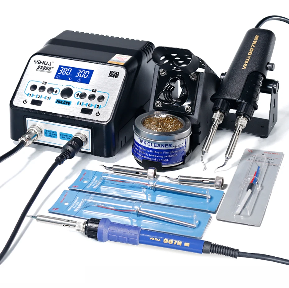 YIHUA 938BD+ Soldering Irons Station High Power Soldering Tweezer
