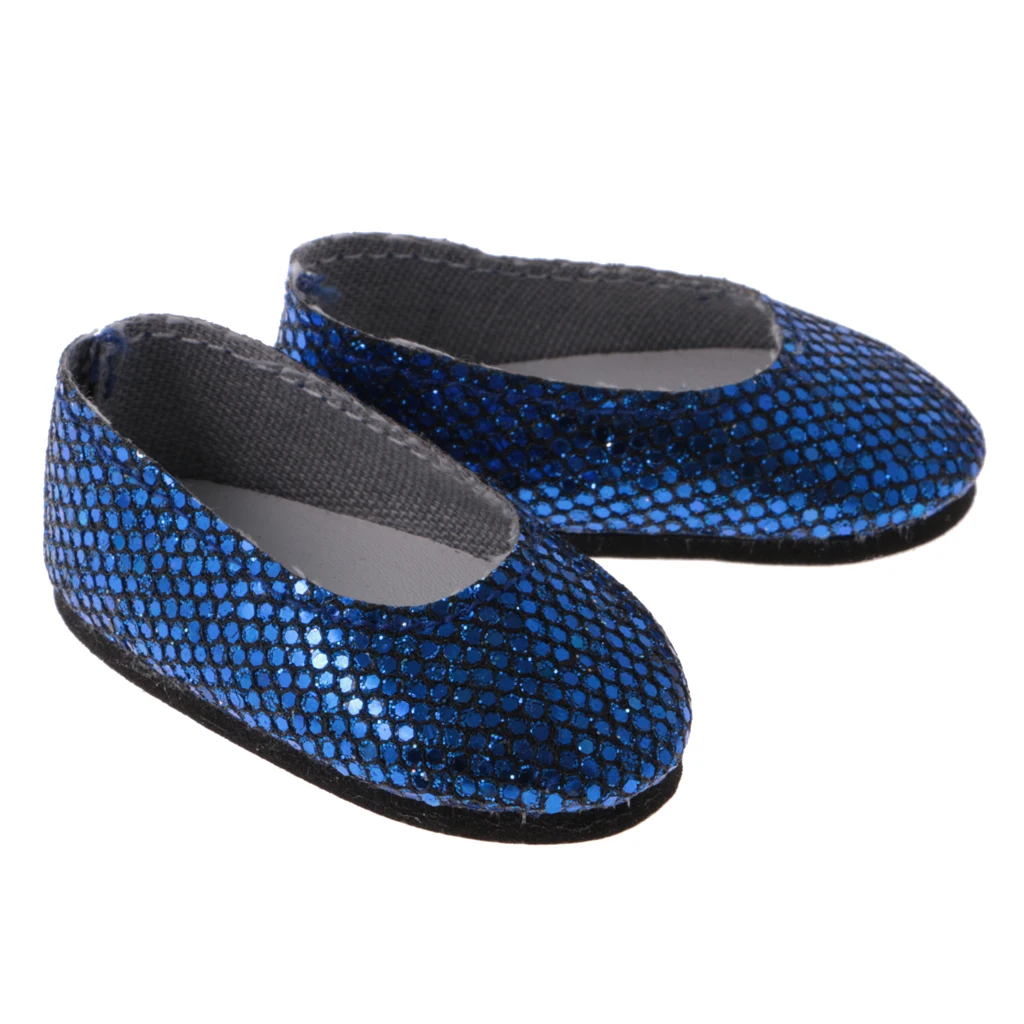 1 Pair Glitter Sequins Dress Shoes for 14''   Wellie Wisher Doll  Clothes Accessories