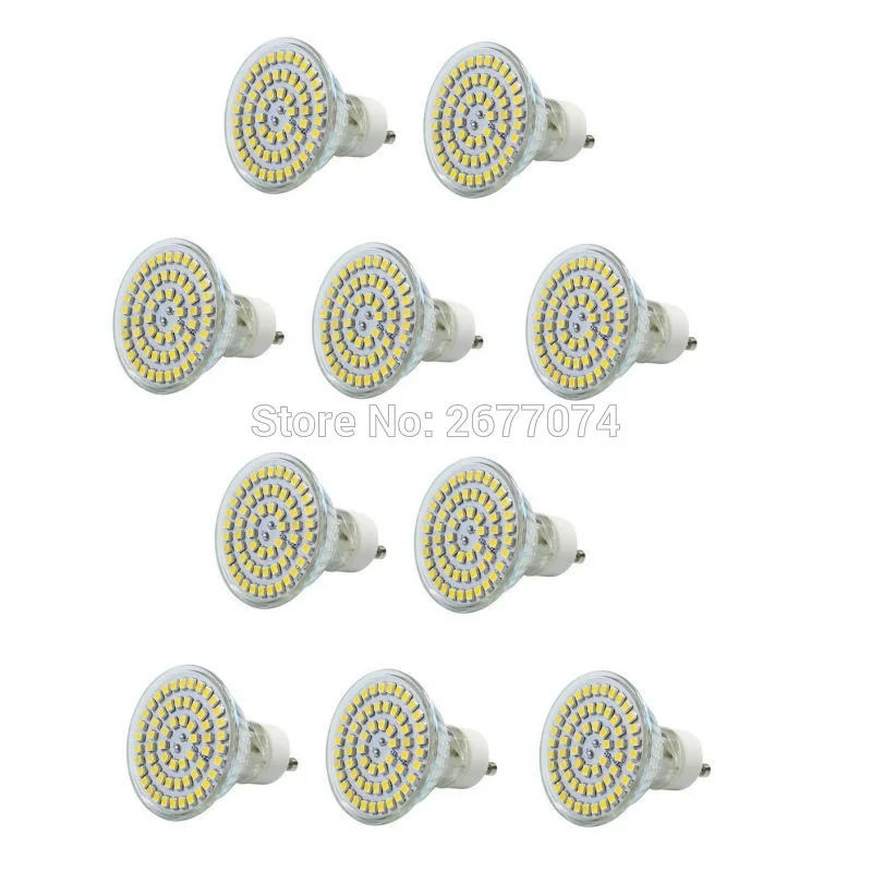 

E14/GU10/E27 60SMD 3528 550-600LM AC220V Warm White/White Decorative/Waterproof LED Spotlight 10PCS JTFL153