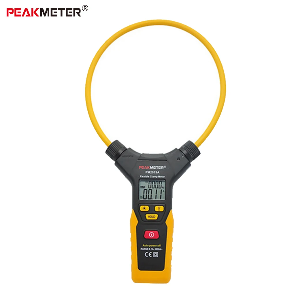 

PEAKMETER PM2019A Digital Flexible Clamp Meter 3000A AC Current Handheld 6000 Counts Display Tester 120*350*25mm