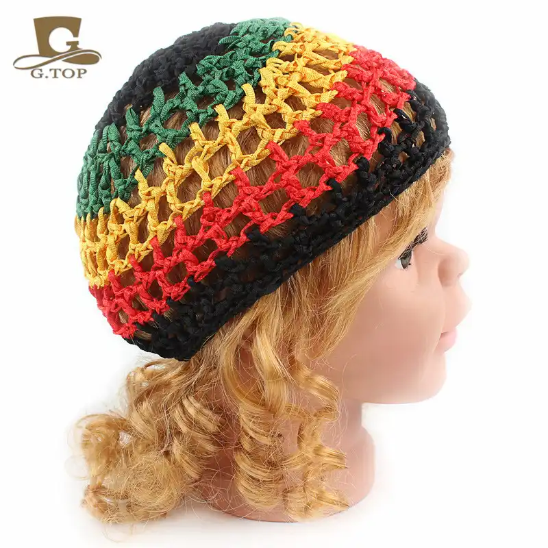 New fashion kids Rasta Kufi Hair Net crochet mesh cap free shipping|new