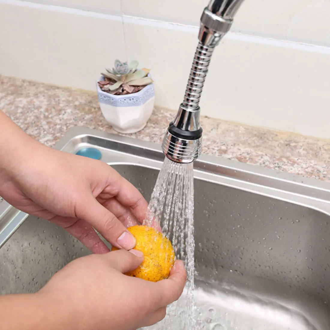 

360 Degree Rotate Faucet Nozzle Faucet Kitchen Sprayer Head Water Saving Taps Applications For Kitchen
