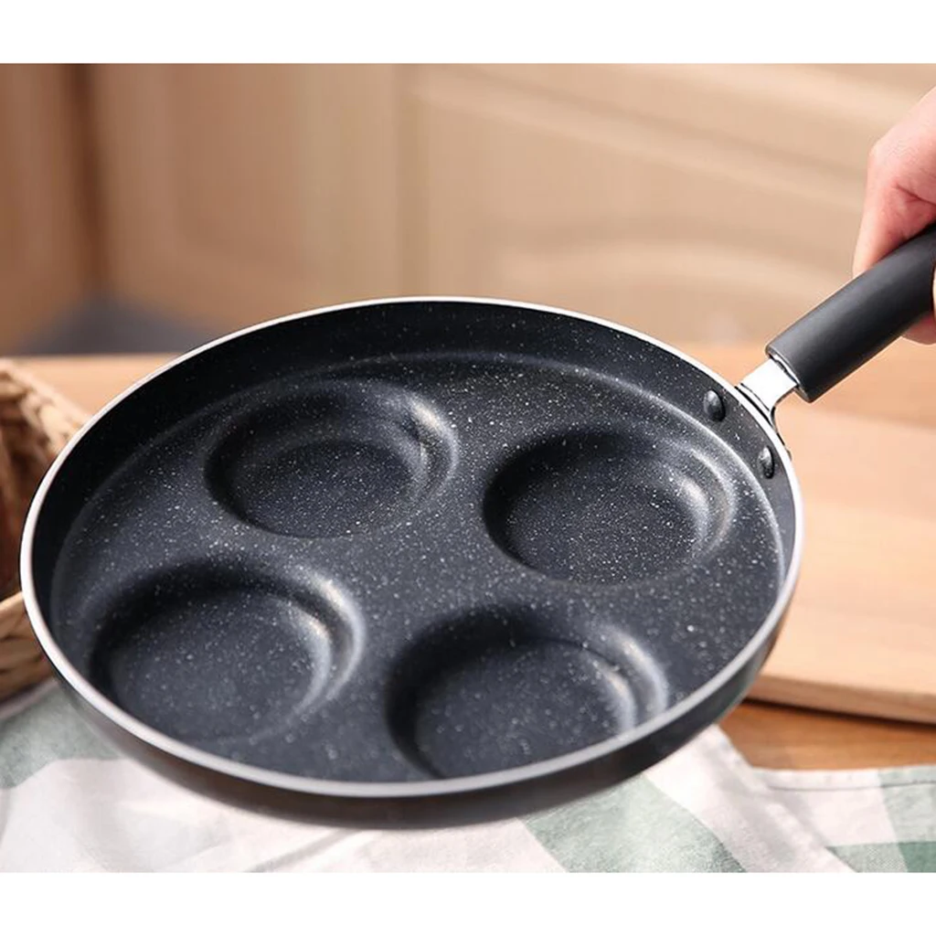 1pcs 4 Holes Non-Stick Frying Pan Egg Tool Cookware Kitchen Supply 24cm