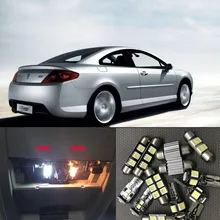 7 шт.,,, Автомобильный светодиодный комплект для внутреннего освещения, упаковка для peugeot 407, аксессуары 2004-2010