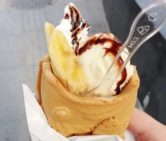 110 В/220 В машина для производства мороженого taiyaki японская с открытым ртом|machine