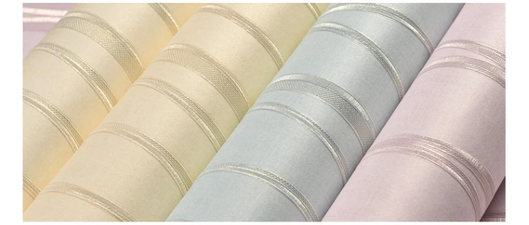 Papel de Parede Sala de Estar Rolos de Papel de Parede Parede para o para o Quarto Moda Pink Bege Luz Azul Listrado 3d Moderna Não Tecido Texturizado Stripe Rolos de 3 Moda rosa bege claro azul listrado papel