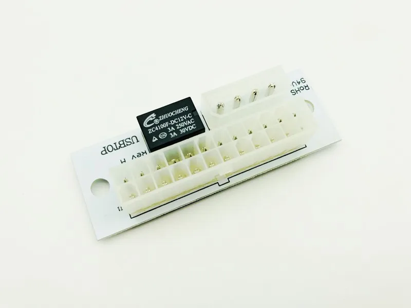 Dual PSU Adapter ATX 24Pin to 4Pin Molex Power Supply Sync Starter Card Extension Cable ADD2PSU Module for Bitcoin Mining Miner