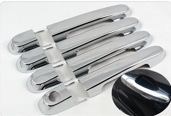 

FUNDUOO For Hyundai Tucson 2004 2005 2006 2007 2008 2009 2010 High Quality Chrome Door Handle Cover Trim Sticker one keyhole