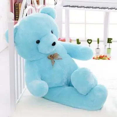 big blue stuffed bear