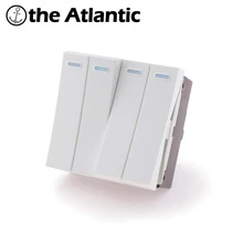 4 банда 1(2) способ белый/черный пластиковые материалы функциональная клавиша для настенного кнопочного переключателя, функция только для модулятора