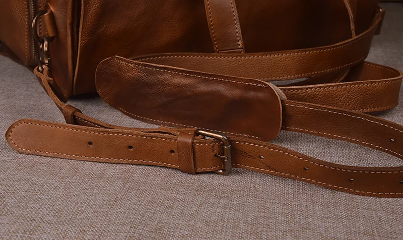 Винтажная Мужская сумка из натуральной кожи для путешествий, большая емкость, спортивная сумка для путешествий, сумка-тоут, новая