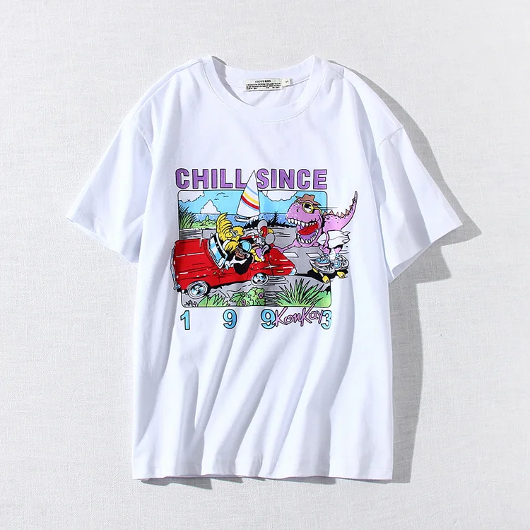 

2019 Street graffiti car short sleeve harajukuer zaraing vadiming sheining women t-shirt tshirt streetwear tops vintage