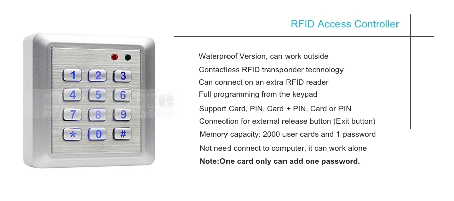 Diysecur Водонепроницаемый RFID считыватель Система контроля доступа полный комплект + Электрический удар Дверные замки + пульт Управление;