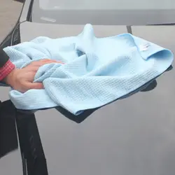 60*80 см автомобильное сушильное полотенце голубое вафельное плетение микрофибра высокое качество