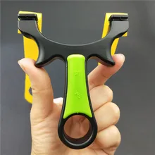 Powerful Sling Shot High Quality Steel Slingshot Black Resin Bow Catapult Outdoor Pocket Hunting with Rubber Band