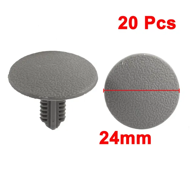 X Autohaux 10/20/30/40/50Pcs 7x17x24mm 7x30x25mm Gray Plastic Splash Guard Moulding Rivet Fastener Retainer Bumper Fender Clips 2