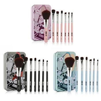 

7Pcs Iron Box Makeup Brushes Set Professional Contour Concealer Lip Eyebrow Powder Brush Short Small Eye Shadow Brush NEWEST