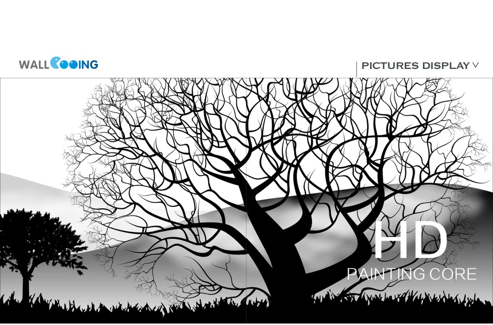 3 панели черный и белый Пейзаж Дерево Искусство Холст Картина маслом гостиная стены плакат модульные картины Куадрос дома decoracion