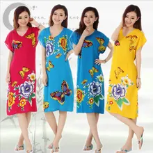 Красный Синий Желтый Новая Женская Сексуальная Бабочка пижамы халат длинные Loungewear Ночное платье Стиль flowesr