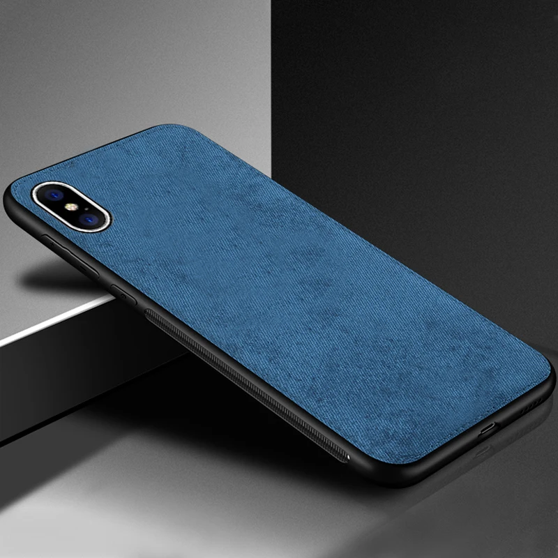 Роскошный Магнитный тканевый чехол для iPhone11Pro XS Max XR X 7 8 Plus 6 6s ультра-тонкая текстура мягкий силиконовый чехол для телефона s - Цвет: blue