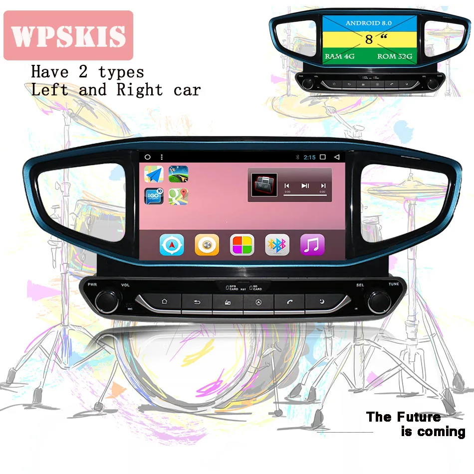 Discount 4G 64G android 9.0 car dvd for HYUNDAI Ioniq/Ioniq Hybrid 2016 2017 2018 car radio gps navigation stereo Tape Recorder In Dash 1