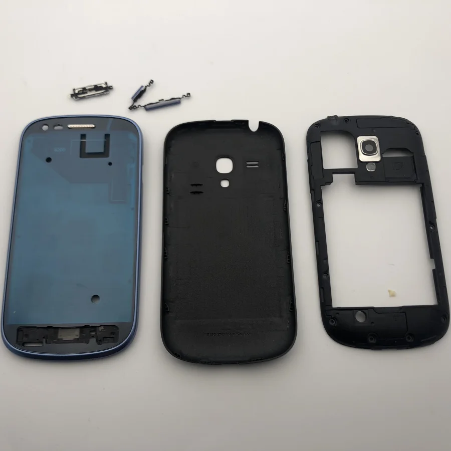 Полный корпус для samsung Galaxy S3 mini GT-i8190 i8190 передняя рамка+ средняя рамка+ крышка батареи запасные части