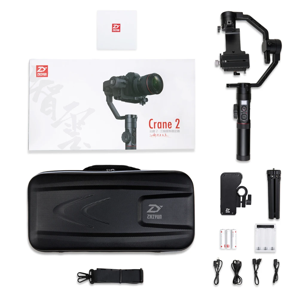 ZHIYUN Official Crane 2 3-Axis Camera Stabilizer for All Models of DSLR Mirrorless Camera Canon 5D2/3/4 with Servo Follow Focus
