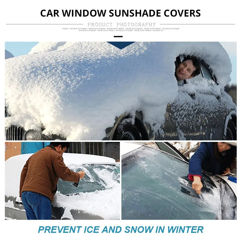 Car Window Sunshade Windshield Covers Auto Winter Snow Cover Cars Front Shade Protection Windscreen Folding Cushion Accessories (6)
