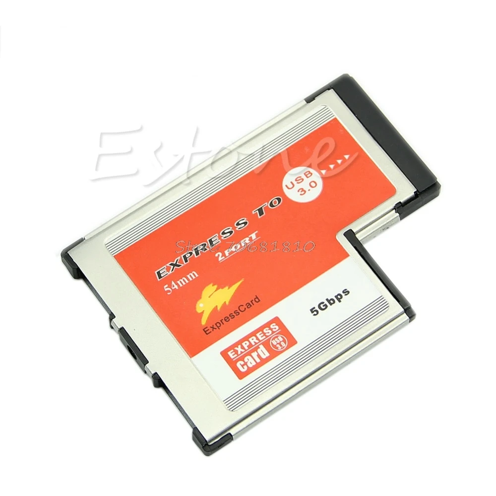 2 порта USB 3 0 концентратор Экспресс карта ExpressCard 54 мм скрытый адаптер для ноутбука