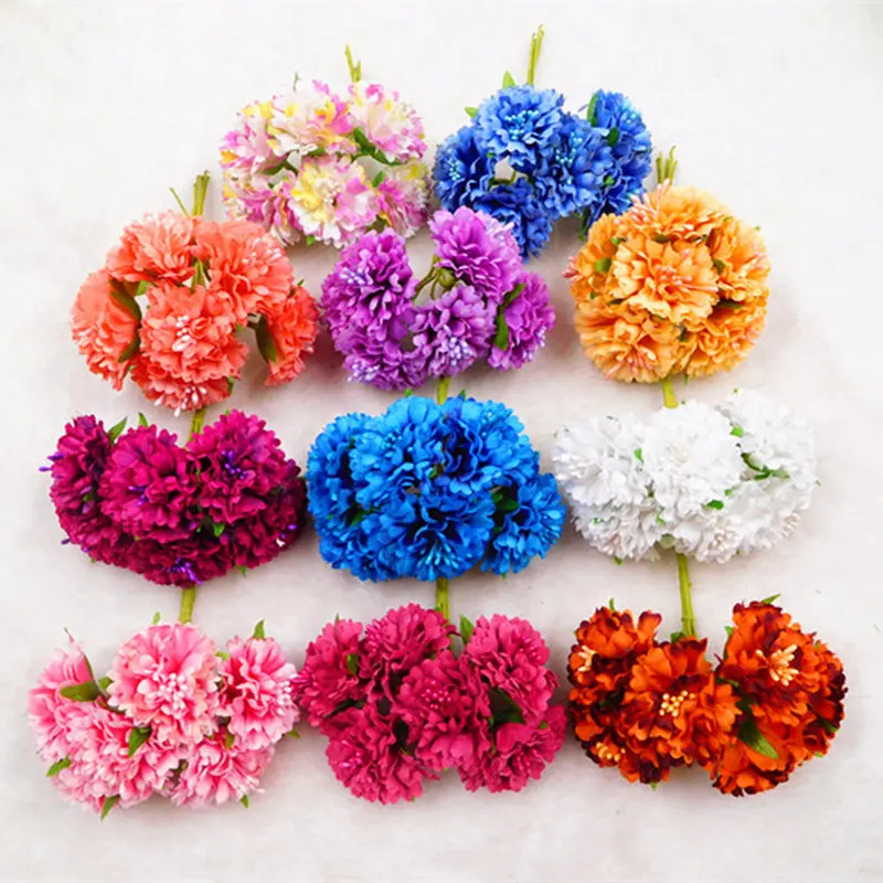 6 шт./партия искусственные цветы 3 5 см|daisy flower bouquet|bouquet artificialmini daisies |