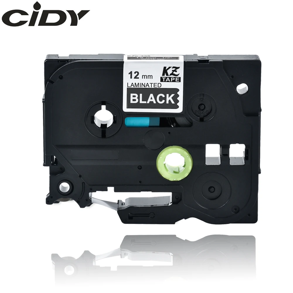 CIDY 20 рулонов Tze335 Tze-335 TZE 335 tz335 tz 12 мм Tze ламинированный совместимый белый на черном