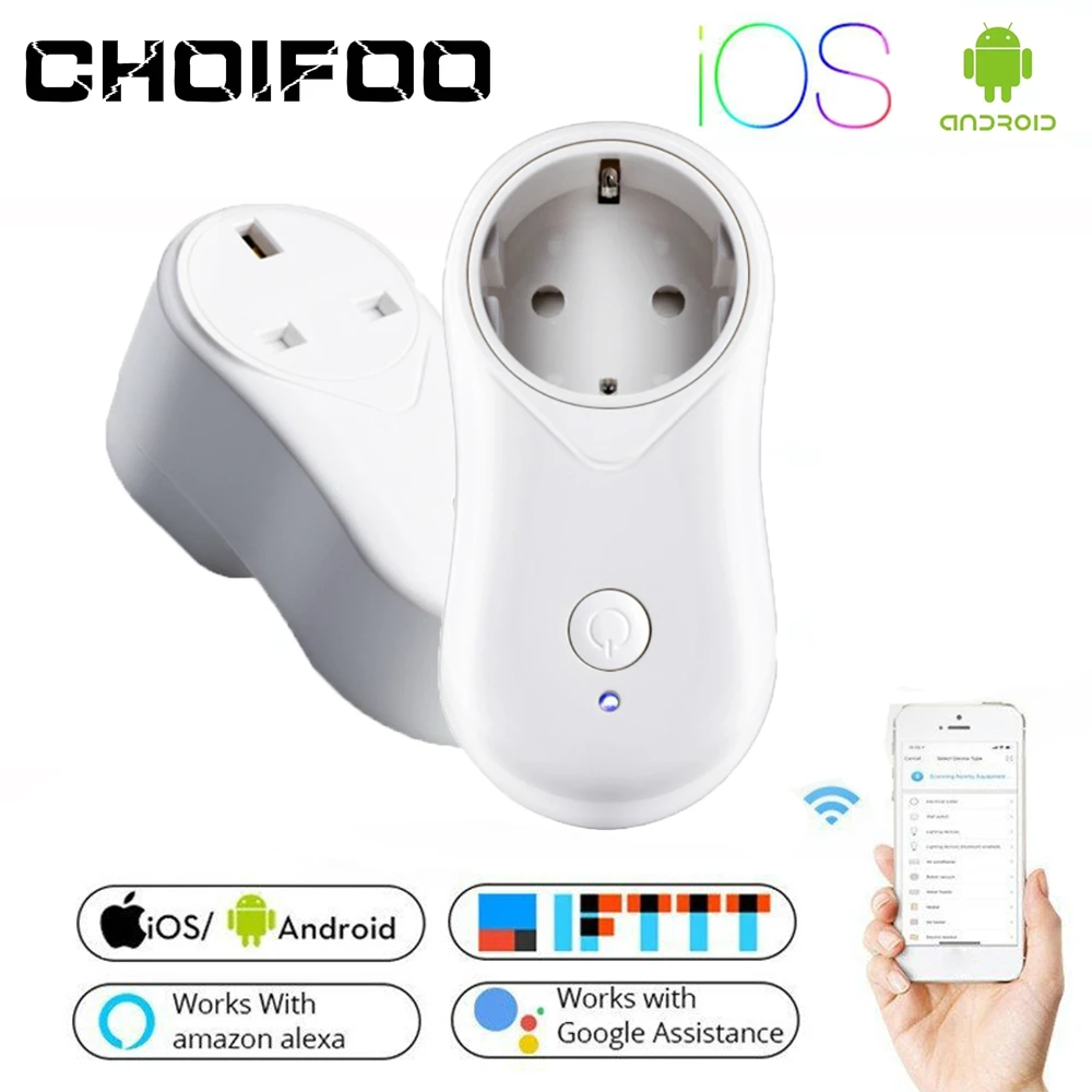 

Smart Plug Wifi App Remote Control Power 10A Switch with Alexa Google Home Assistant Audio Wireless Control Smart Outlet Socket