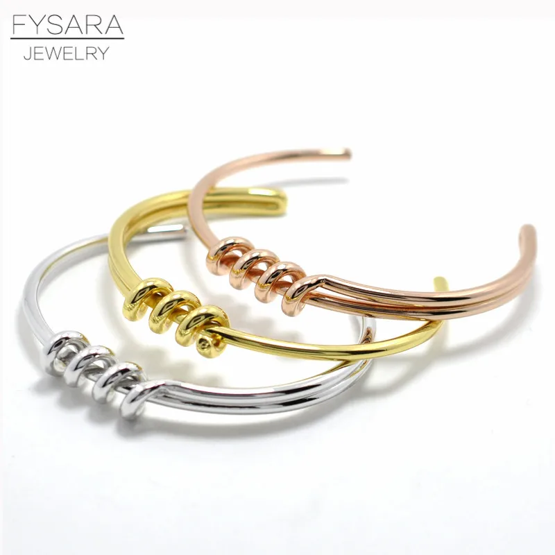 FYSARA Роскошные Панк обмотки браслеты с узлами и браслеты для женщин Manchette розовый браслет золотого цвета браслеты пара модных ювелирных изделий