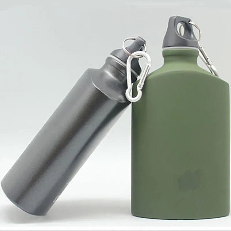 Qian-Yi-Mensa-Militare-Ovale-Bollitore-Loop-Coperchio-Stretto-MouthOutdoor-Boccetta-Bottiglia-di-Acqua-di-Sport