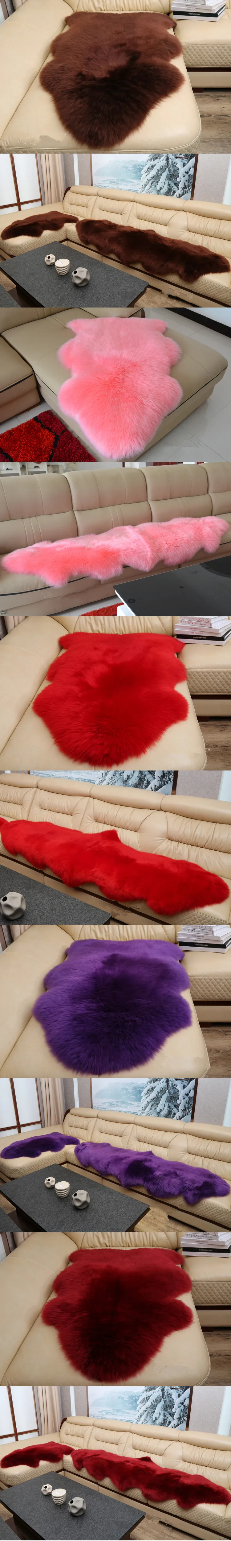 Натуральный овечий мех ковер для гостиной ковер супер люкс сохраняет тепло плотный мягкий tapete лохматый диван Чехол для кресла для дома Коврики