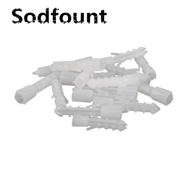 

500pcs Anti-skid plastic expansion tube 6mm/8mm plastic casing plastic expansion screws nylon bulge anchor the rubber plug