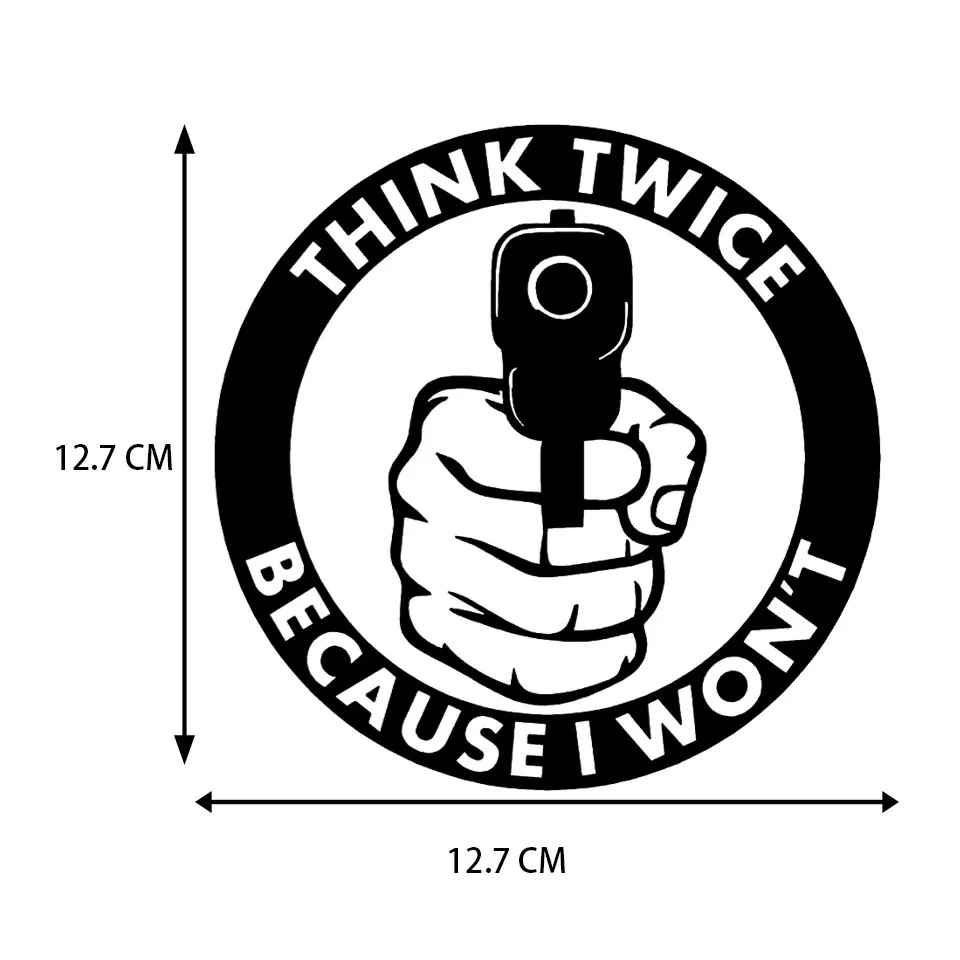 12.7CM  12.7CM personality style gun twice because I would not think of car stickerscar sticker Motorcycle sticker  (3)