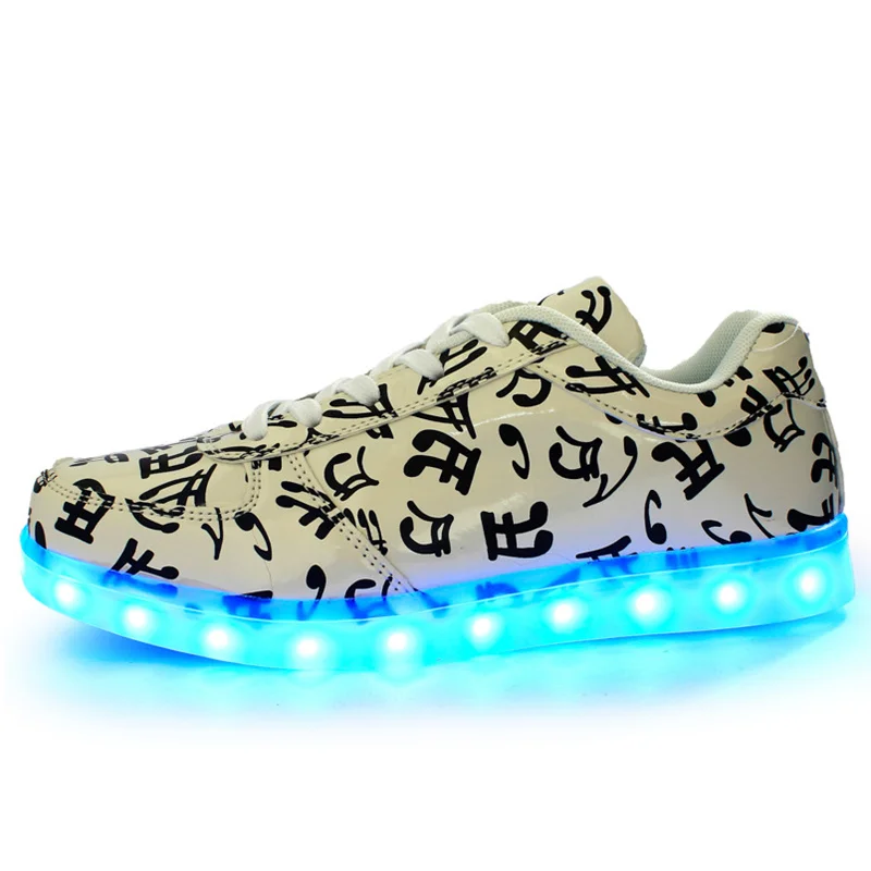 New Basket Light Up Shoe For Adults Mens Shoes Led Schoenen Unisex Casual Music Homme Luminous