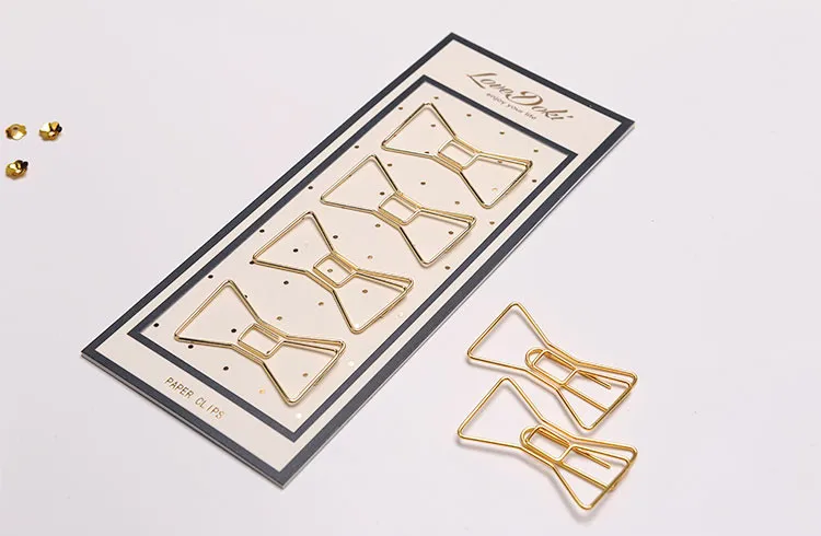 Золотое покрытие бабочка узел дневник DIY Клип аксессуары творческие закладки золото серебро