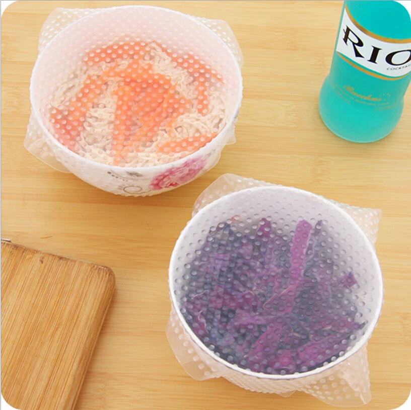 New Multifunctional font b Food b font Fresh Keeping Saran Wrap Kitchen Tools Reusable Silicone font