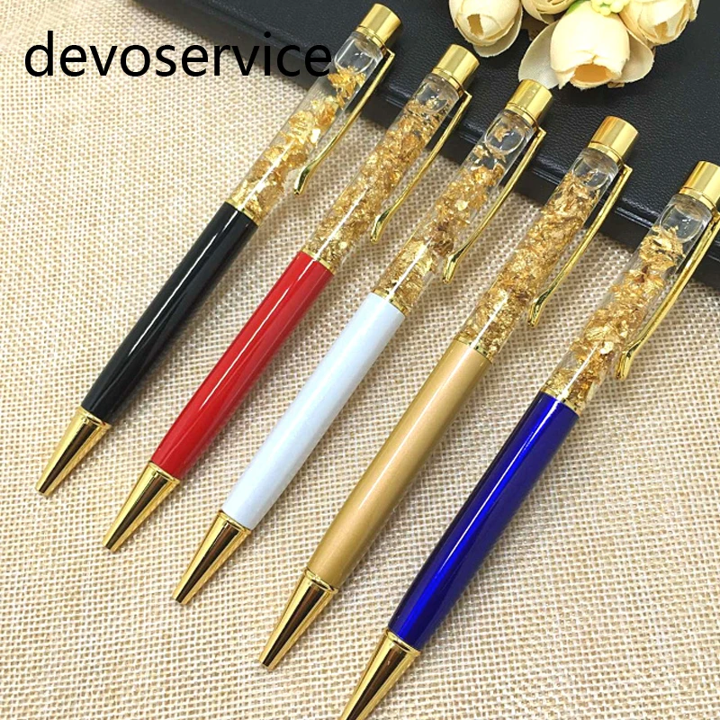 

Novelty Gold Foil Gift Pens Metal Crystal Ballpoint Pen School Office Fathion Ball Pen Stationery Kawaii Material Escolar Bolis