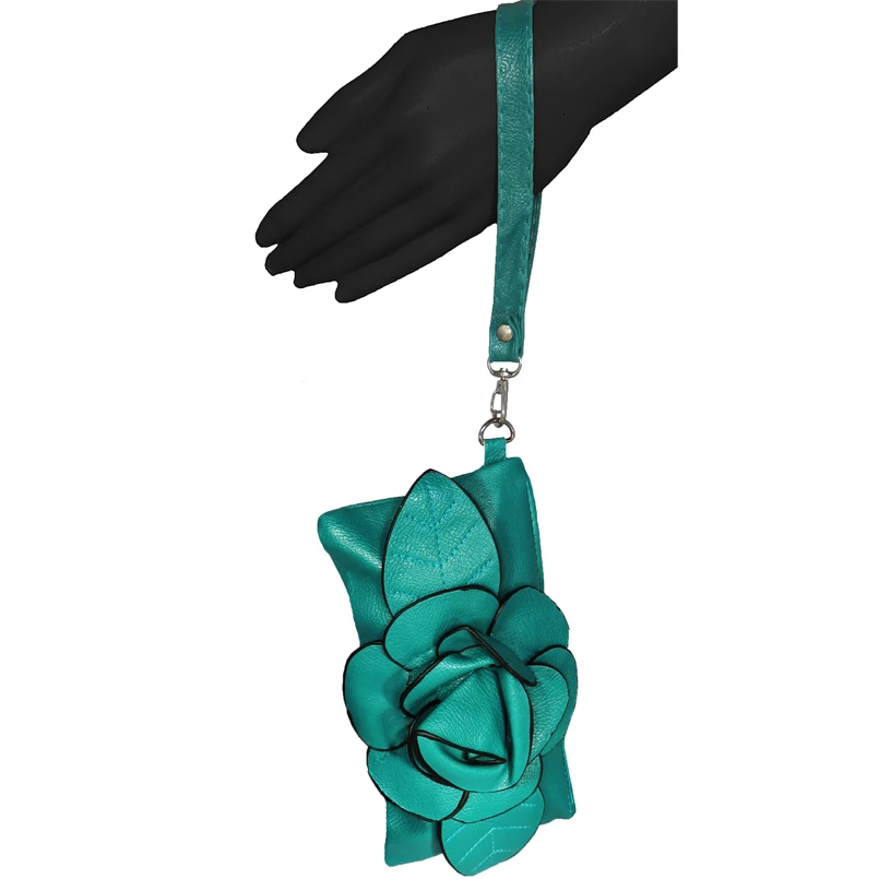 SMALL FLORAL WRISTLET BAG