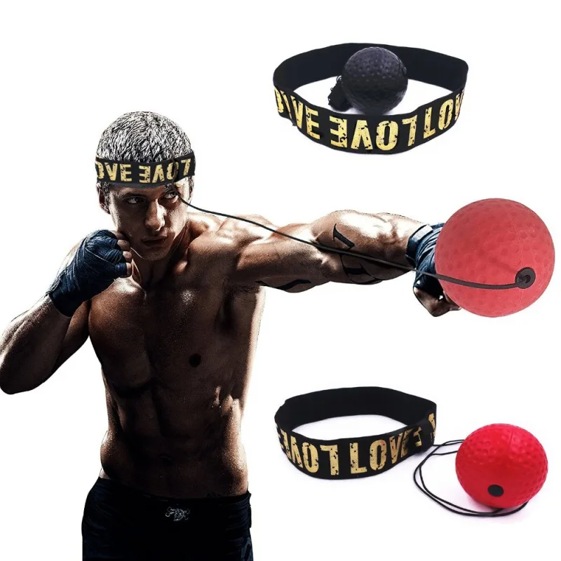 

MMA Sanda Boxer Raising Reaction Force Ball Boxing Reflex Speed Punch Ball Hand Eye Training Set Stress Boxing Exercise