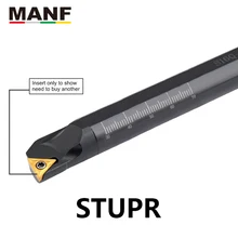 MANF токарный станок с ЧПУ S10K-STUPR09 12mm16mmCutting Bar holetuningmachiningtoolholder TPGT вставной токарные резцы зажимной внутренний расточной инструмент