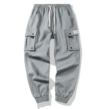 

Japaness Style Side Multiple Pockets Ankle-length Pants Casual Wear Cargo Pants Men Skateboard Dark Souls Hip Hop Pants Men Kpop